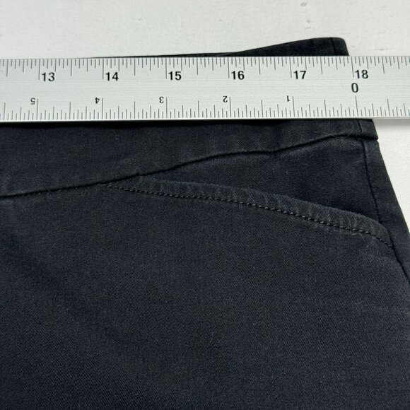 Eileen Fisher Black Cropped Straight Leg Pants Cuffed Women’s L - Picture 10 of 16